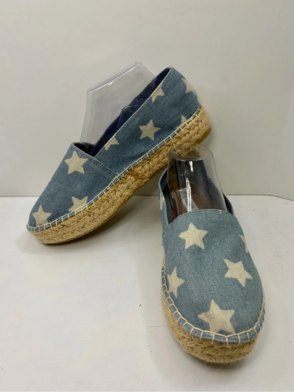 Steve Madden Talan Blue Star Espadrille Slip-On Shoes Size 10